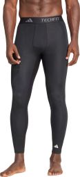 Lange adidas Techfit Tights Schwarz Herren