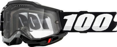 100% ACCURI 2 Enduro MTB Goggle | Black | Clear Lenses