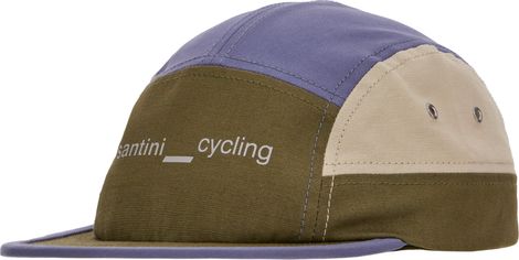 Santini Trucker Flat Cap in Brown