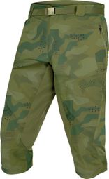 Endura Hummvee Camo 3/4 Short Olive Green