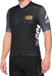 Maillot Manches Courtes Jersey Exceeda 100% Noir / Gris