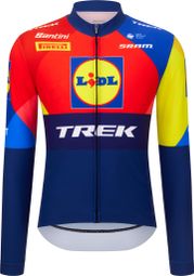 Santini Team Lidl-Trek 2025 Unisex Lange Mouw Jersey Blauw