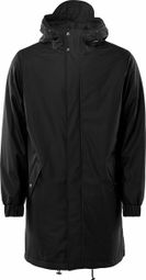 Parka Rains Long Quilted Negro
