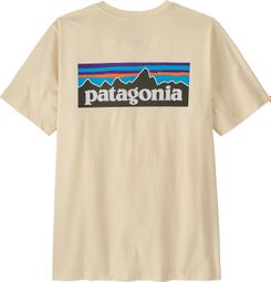 Patagonia P-6 Logo Beige Men's Short-Sleeve T-Shirt