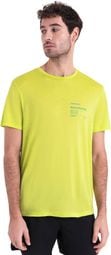 Icebreaker Merinos 150 Tech Lite III Natural Run Club 2.0 Technical T-Shirt Yellow