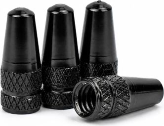 Bouchons Velkyne Lot 4 Valve Presta Alliage Aluminium Noir