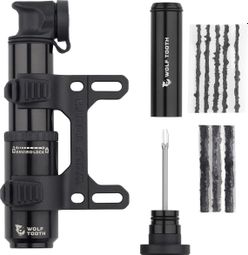 Pompa Wolf Tooth Encase 40 cc Kit di riparazione Tubeless Pompa a mano nera + Strumenti integrati