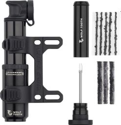 Wolf Tooth Encase Pump Hand Pump + Integrated Tools Tubeless Repair Kit 40 cc Black