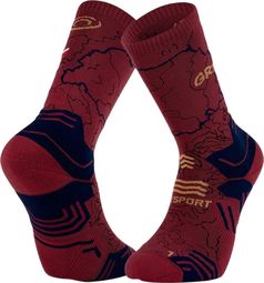 Chaussettes BV Sport Trek Collector GR75 Haute Rouge/Bleu