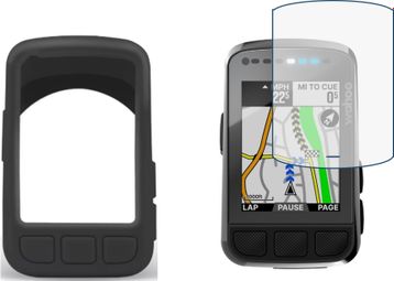 Ecran de protection en verre trempé et Housse de protection silicone pour Wahoo Fitness Element Bolt V2