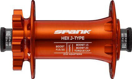 Spank HEX J-Type Vorderradnabe I Boost 15x110 I 32 H Orange