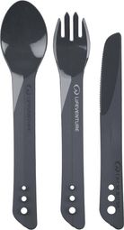Cubiertos de camping Lifeventure Ellipse Grey