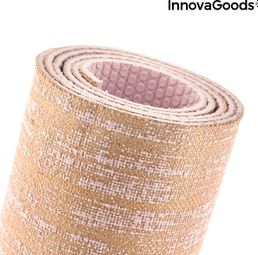 Tapis de yoga en jute 173 x 61 x 0 5 cm