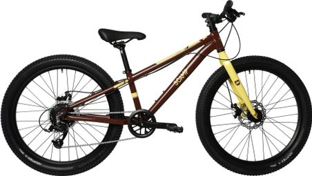 Bicicleta de montaña infantil Scamp HighFox microSHIFT Mezzo 8V 24'' marrón y amarillo - Producto reacondicionado