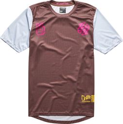 Troy Lee Designs Flowline jeugdshirt met korte mouwen, grijs/bruin