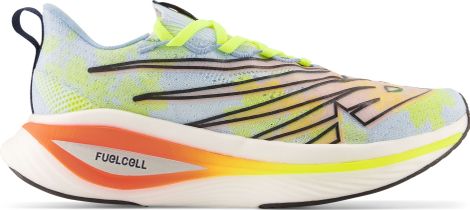 Chaussures de Running New Balance Fuelcell SuperComp Elite v3 London Femme Bleu Jaune Corail