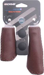 EDGE Grips Leather - Dark Brown - 135/92Mm (Pack Retail)