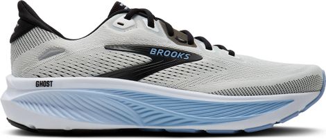 Zapatillas de running Brooks Ghost 18, talla grande, blanco/azul, para hombre