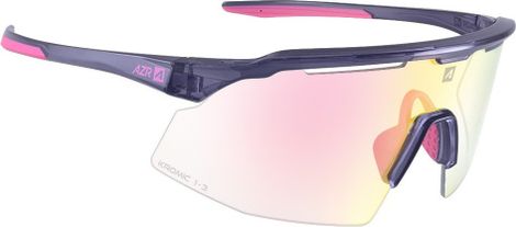 Lunettes AZR Kromic Iseran Crystal Violet verni/Écran Kromic irisé Rose