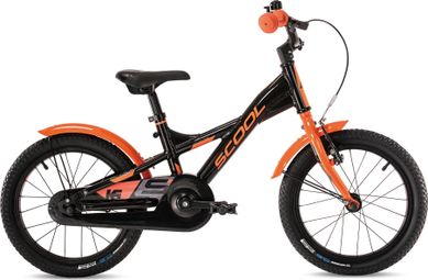 Vélo enfant S'COOL XXlite - 1 vitesse - Noir/Orange