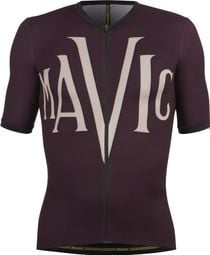 Mavic Heritage Short Sleeved Jersey Aubergine/Black