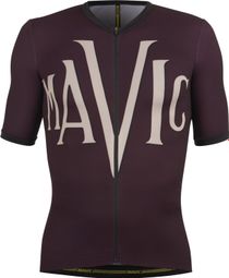 Maillot de manga corta Mavic Heritage Berenjena/Negro