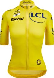 Santini Tour de France-shirt met korte mouwen, geel, dames