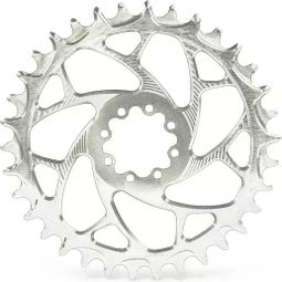Plateau Alugear Rond ELM Direct Mount Sram 8 vis 10/11/12 Vitesses Argent