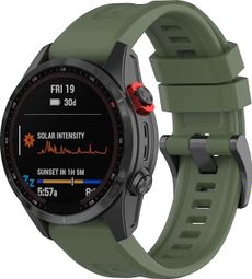 Bracelet de montre en silicone – 20mm– Compatible GARMIN - Kaki