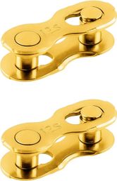 Lot de 2 attaches rapides chaîne vélo 12 vitesses – Magic Link Connector doré