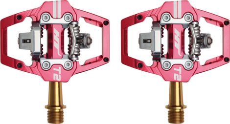 HT Components T2 Titanium Red Automatic Pedals