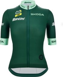Maglia a maniche corte Santini Tour de France, maglia verde da donna