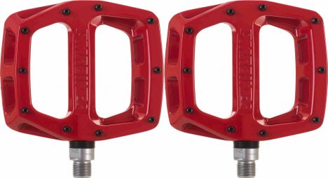 Paar DMR V12 Flat Pedalen Rood