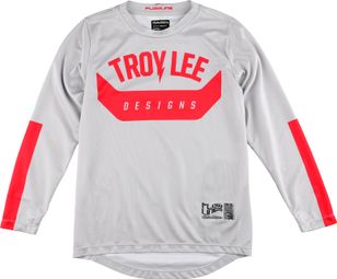 Langarm Trikot Kinder Troy Lee Designs Flowline Youth Grau/Rot
