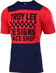 Troy Lee Designs Skyline Checkers Red / Blue Short Sleeve Jersey