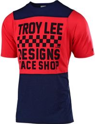 Maillot Manches Courtes Enfant Troy Lee Designs Skyline Checkers Rouge / Bleu