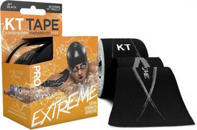 KT TAPE Rollo cinta precortada PRO Extreme Black 20 cintas