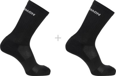 2 Paar Salomon Evasion Crew Socken Schwarz Unisex