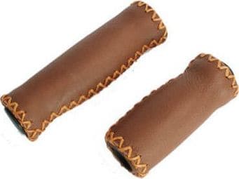 VELO Grips Cuir 92/127Mm L Marron (La Paire)