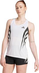 Camiseta adidas Adizero Archive, Blanco/Negro, Mujer