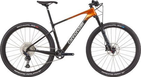 Cannondale Scalpel HT Carbon 2 Hardtail Mountain Bike with Shimano 12-speed drivetrain, 29-inch wheels, Black/Orange