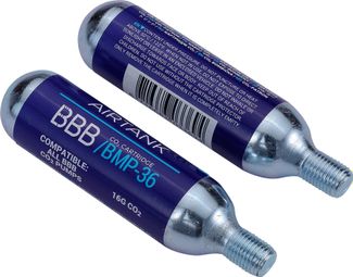 Cartuchos de CO2 BBB AirTanks 16g (x2 Unidades)