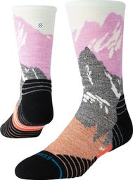 Stance Out Of Range Mid Wool Crew Socken Grau/Pink