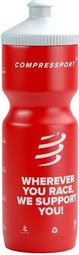 Compressport 750ml Fahrrad-TrinkflascheRot/Weiß