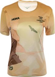 Hoka Les Templiers Performance Kurzarm Trikot Gelb Women