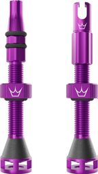 Peaty's Holeshot Fast Flow tubeless ventielen paars