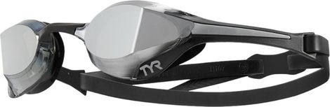 TYR Tracer-X Elite Mirrored Racing Adult Goggles SILVER/BLK ALL