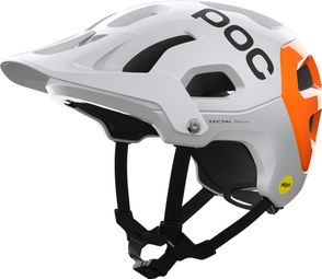 POC Tectal Race MIPS NFC Helm Wit/Oranje Fluorescerend AVIP