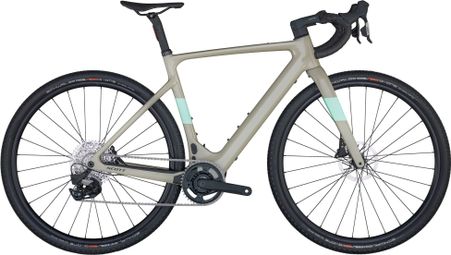 Vélo de Gravel Électrique Scott Solace Gravel eRide 30 Sram Apex XPLR AXS 12V 360Wh 700 mm Beige