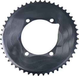 Plateau Extérieur Alugear Rond Aero 110 BCD Asymétrique Shimano 11 vitesses Noir